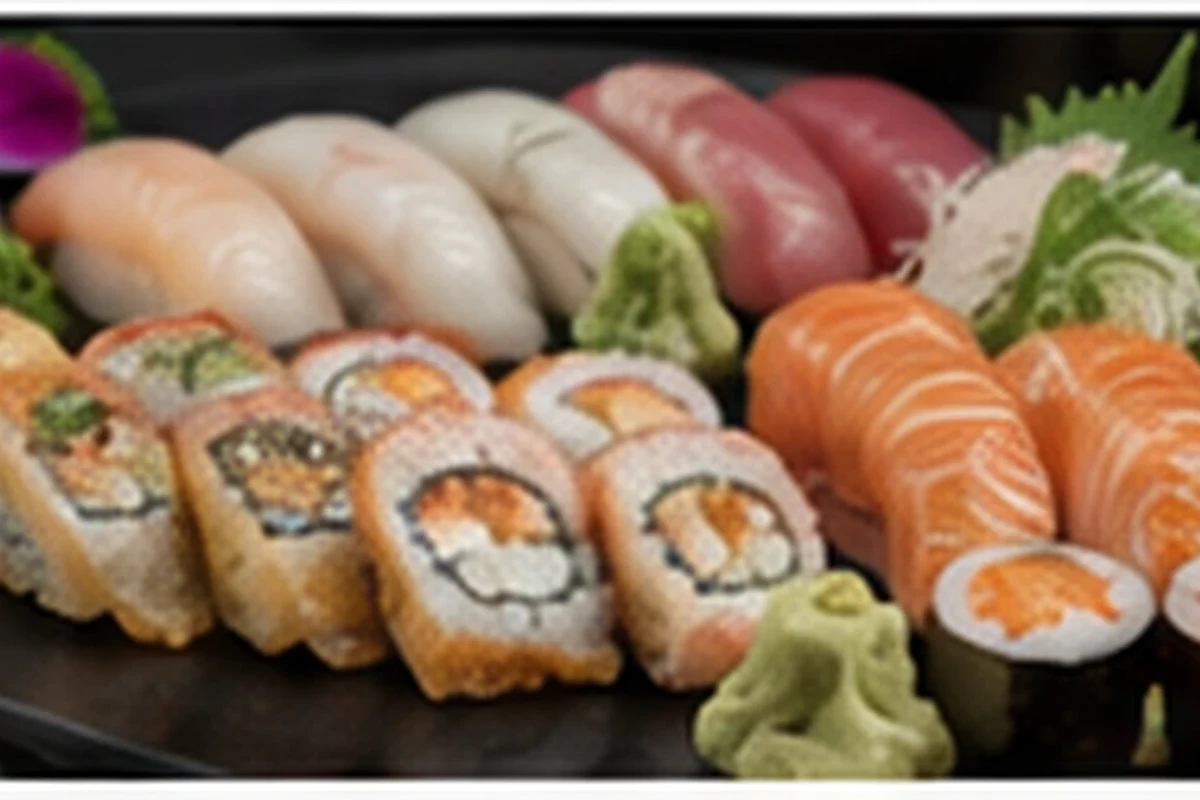 Colorful sushi rolls